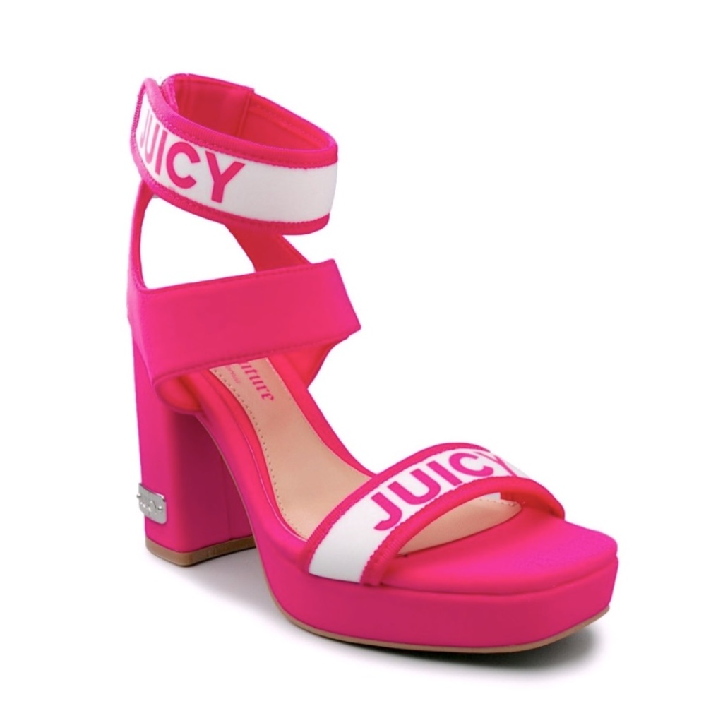 Juicy Couture Hot Pink Platform Heel Sandals